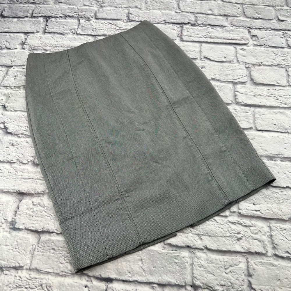 White House Black Market Womens Grey Pencil Skirt Office Career Size 4